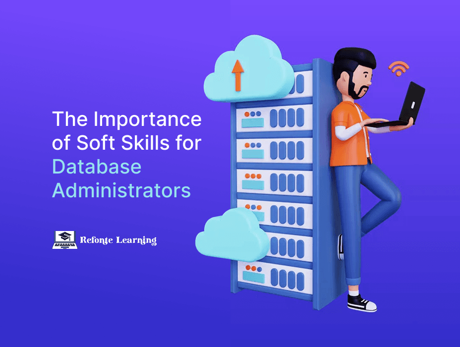 A database administrator collaborating with a team, showcasing communication and problem-solving skills in a professional environment.