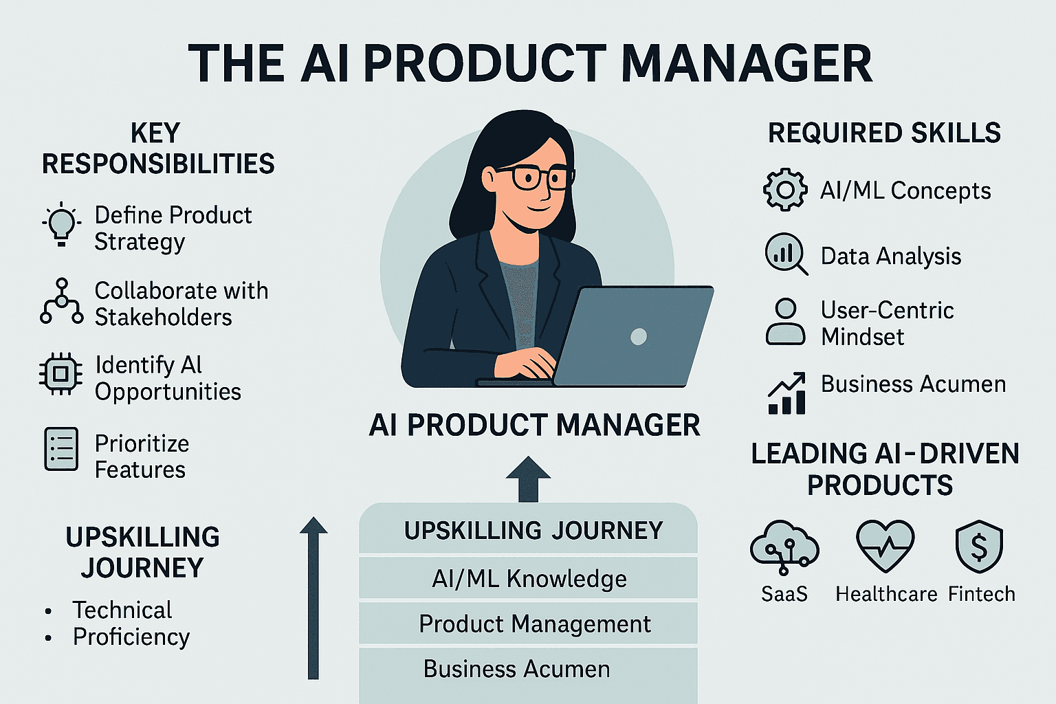 A diverse team of professionals collaborating on an AI product strategy using a digital whiteboard in a modern workspace.