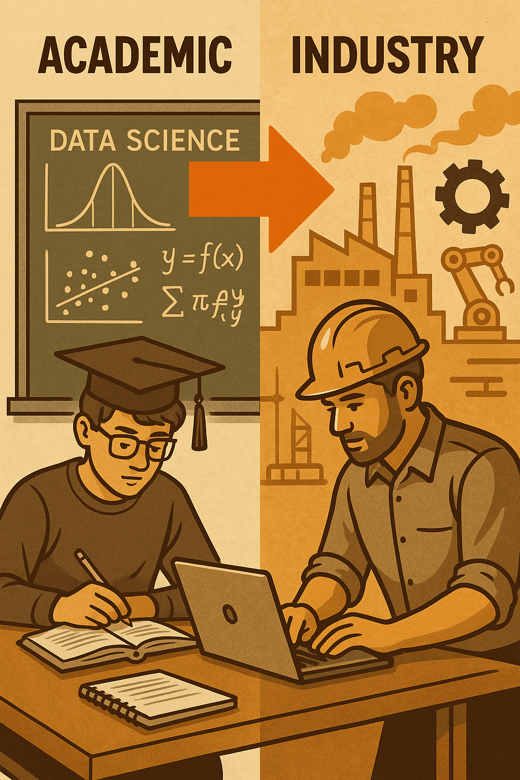Data science intern analyzing machine learning model on dual-screen laptop in a modern office environment, symbolizing career growth.