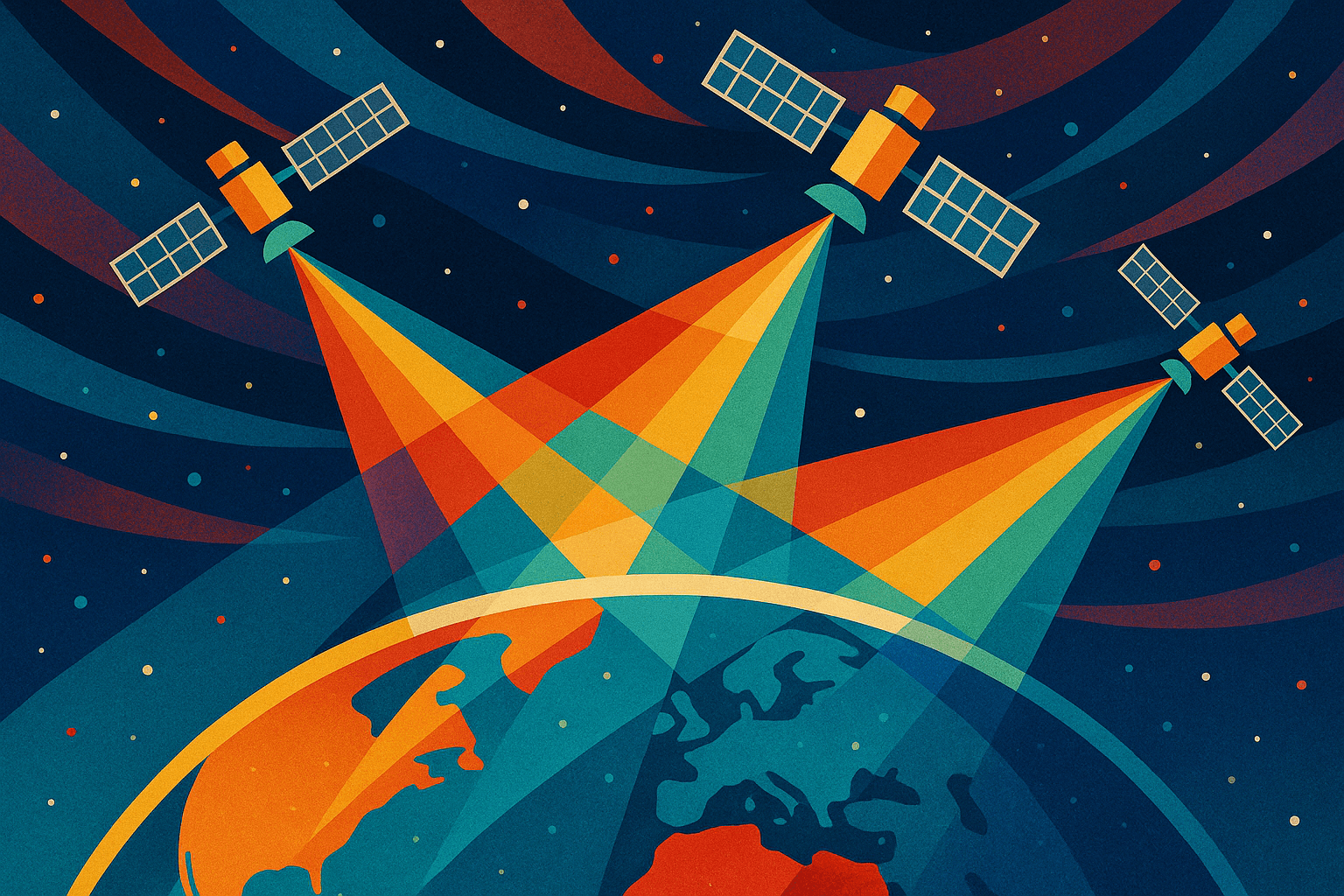 A satellite engineer working in a cleanroom on a modern satellite assembly, representing a high-demand global tech career.