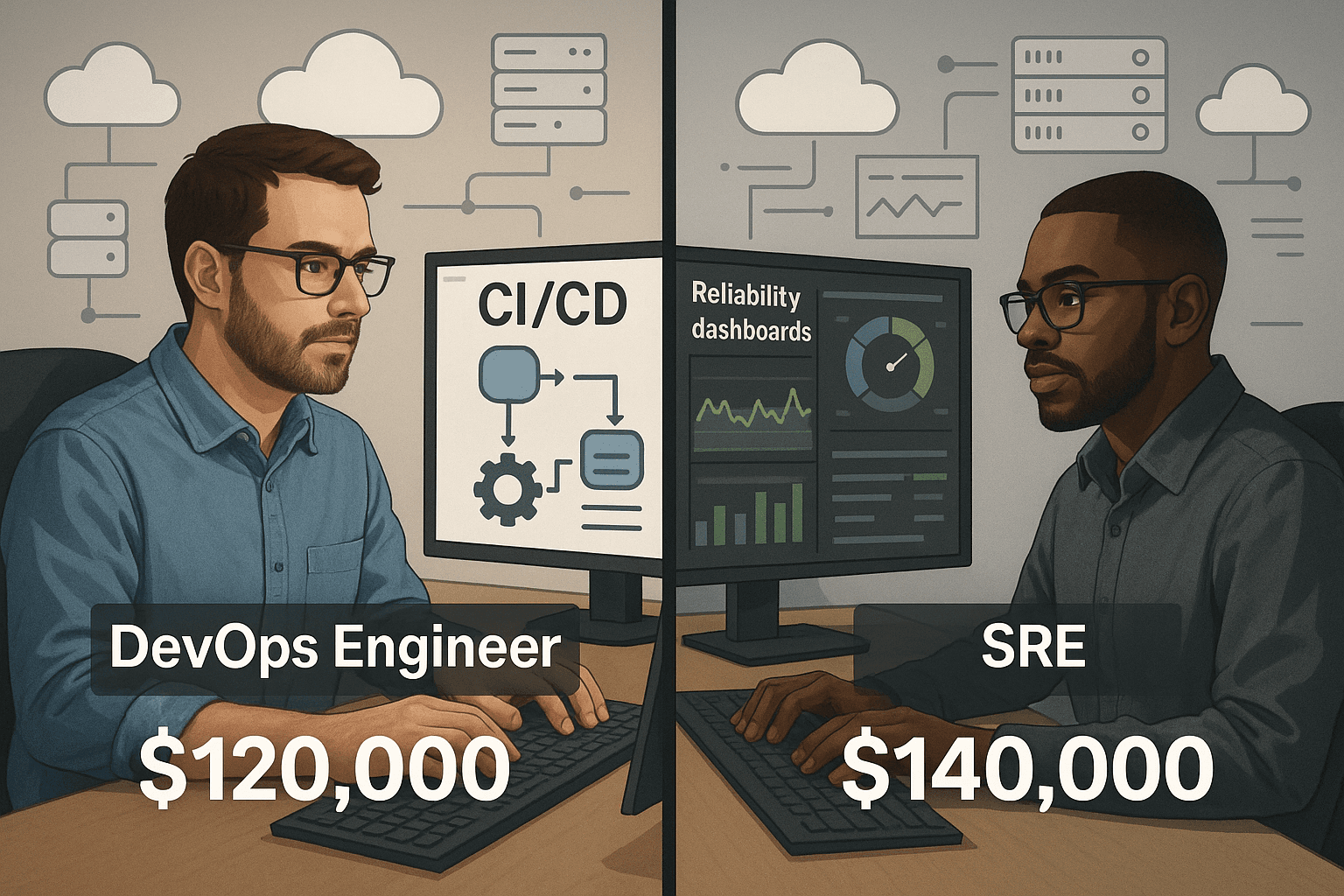 devops vs sre salary