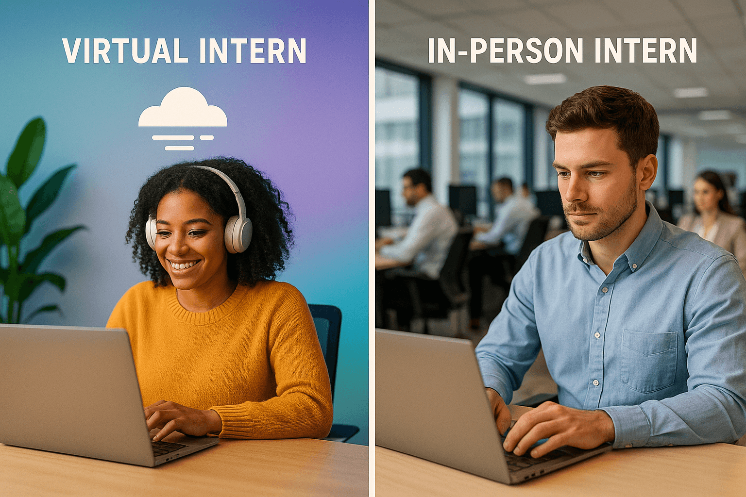 data engineering virtual internship vs in person