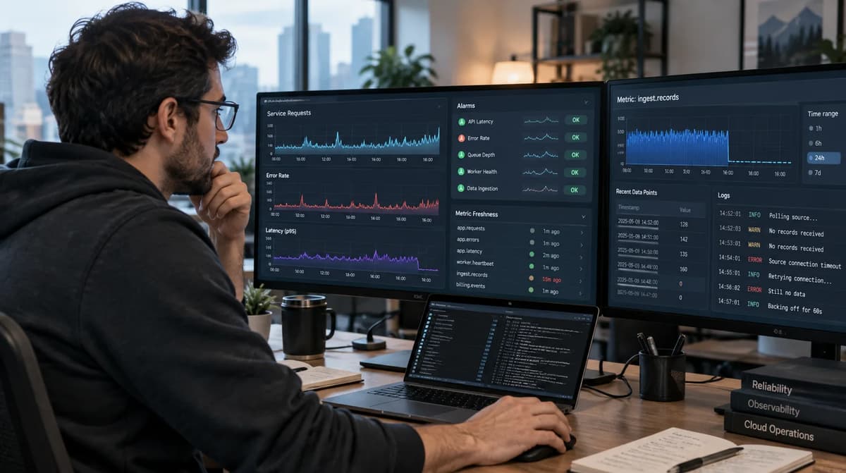 Database engineer reviewing MySQL transaction boundaries and rollback behavior at a workstation
