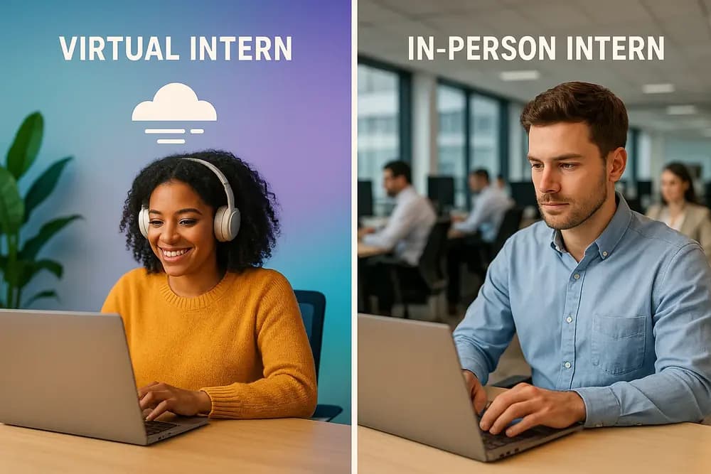 data engineering virtual internship vs in person