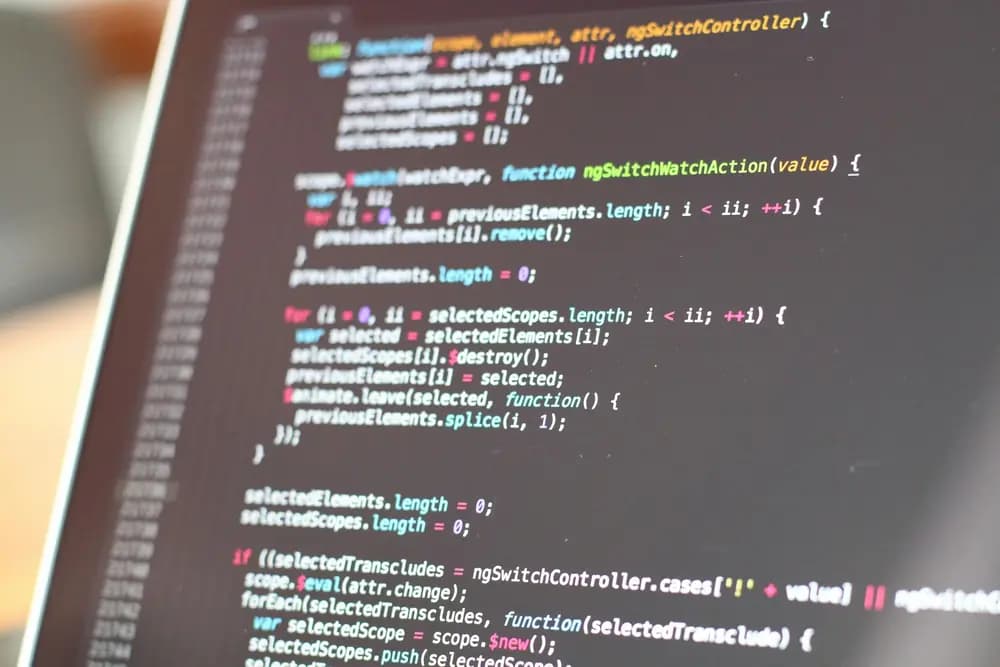 Cloud architecture engineer writing and reviewing source code used to design scalable, resilient cloud systems and digital infrastructure.
