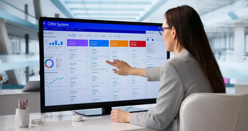 Refonte Learning sales-hacking-program in 2026 showing a mentor guiding a sales team through CRM dashboards, lead scoring, and personalized outreach planning.