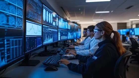 Diverse tech professionals collaborating on laptops, representing in-demand tech skills such as AI, data science, cloud computing, and software development for careers in 2025–2026
